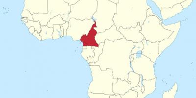 Mappa del Camerun, africa occidentale