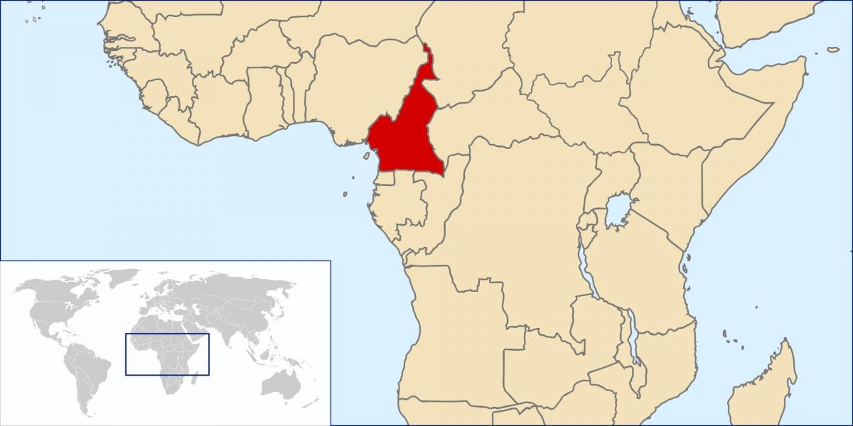 Camerun posizione sulla mappa del mondo
