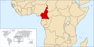 Camerun posizione sulla mappa del mondo