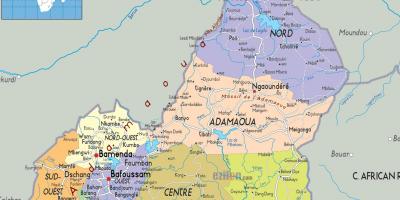 Camerun regioni della mappa