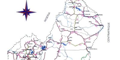 Mappa del Camerun strada